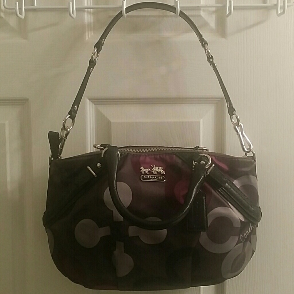 Coach Madison Sophia Satchel Purple & Gray